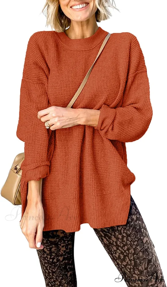 Womens Fall Sweater Crew Neck Long Sleeve Pullover Sweaters - Image 13