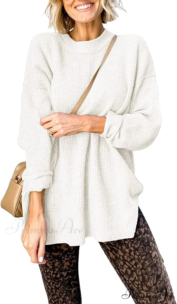 Womens Fall Sweater Crew Neck Long Sleeve Pullover Sweaters - Image 9