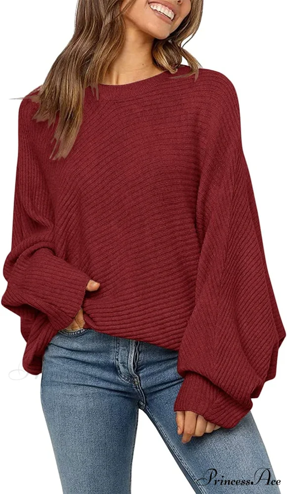 Women's Oversized Long Bat Sleeve Sweater - Image 10