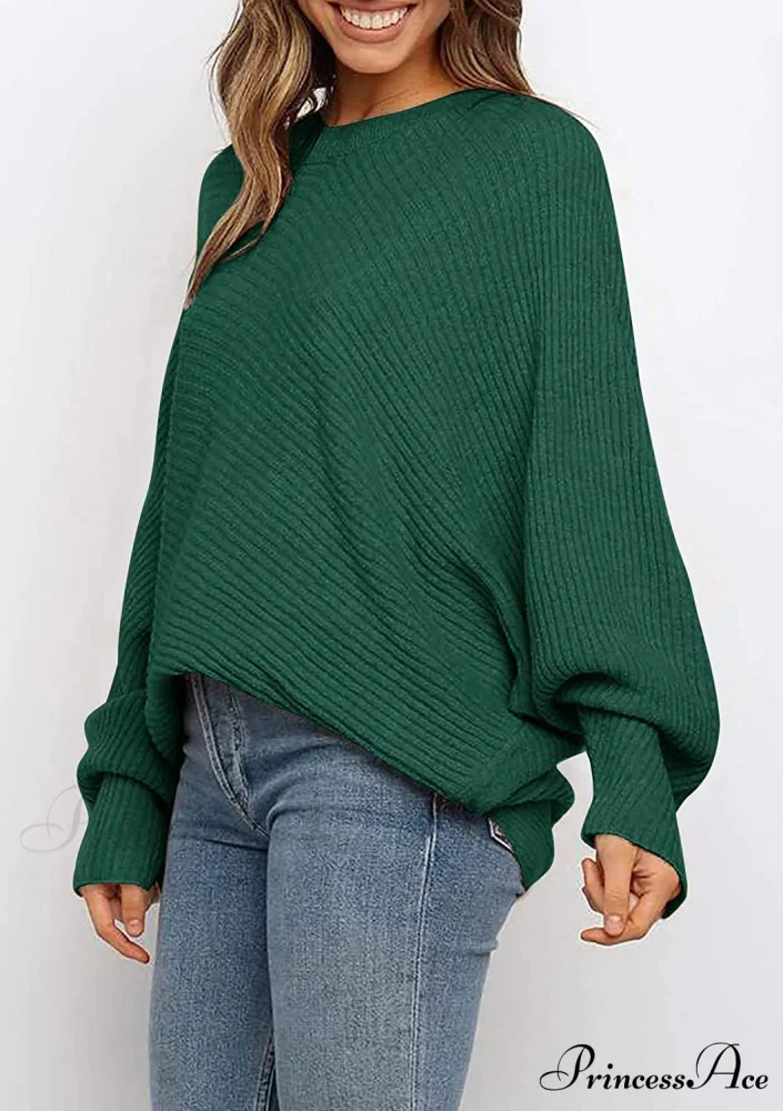 Women's Oversized Long Bat Sleeve Sweater - Image 3