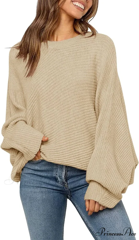 Women's Oversized Long Bat Sleeve Sweater - Image 6