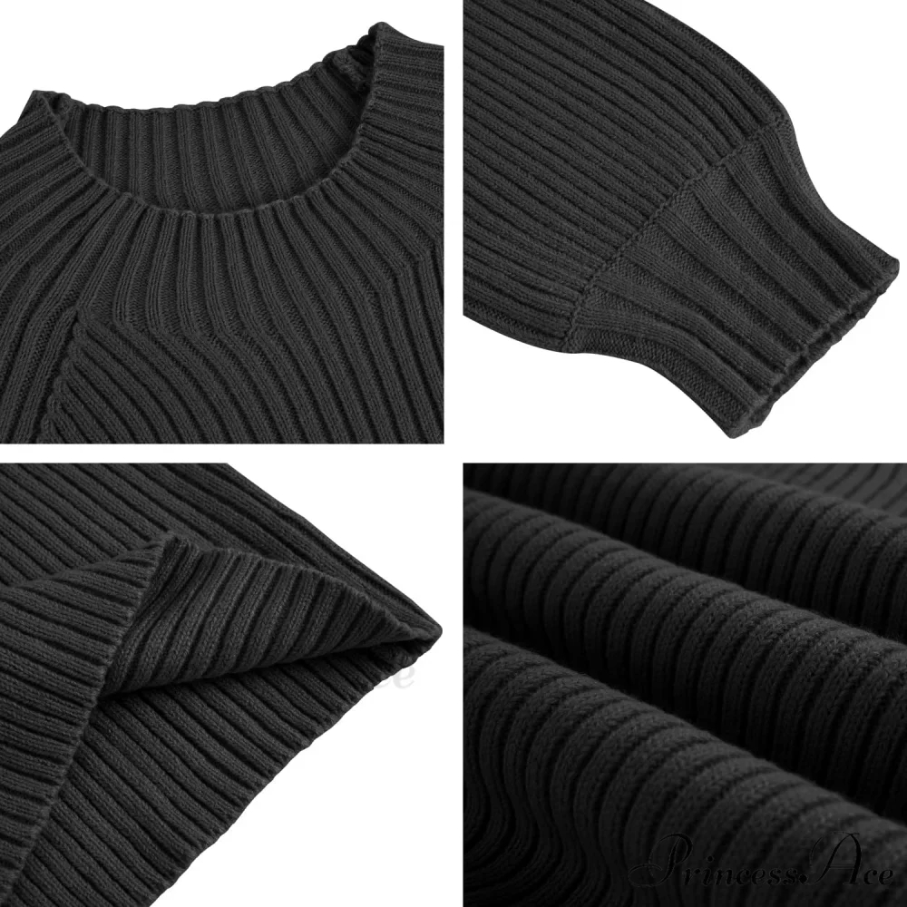 Womens Crew Neck Pullover Oversized Sweater - Image 5