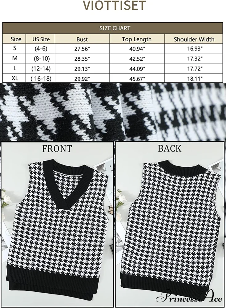 Women's Oversized V Neck Knit Sweater Vest Tunic Sleeveless Pullover Top - Image 6