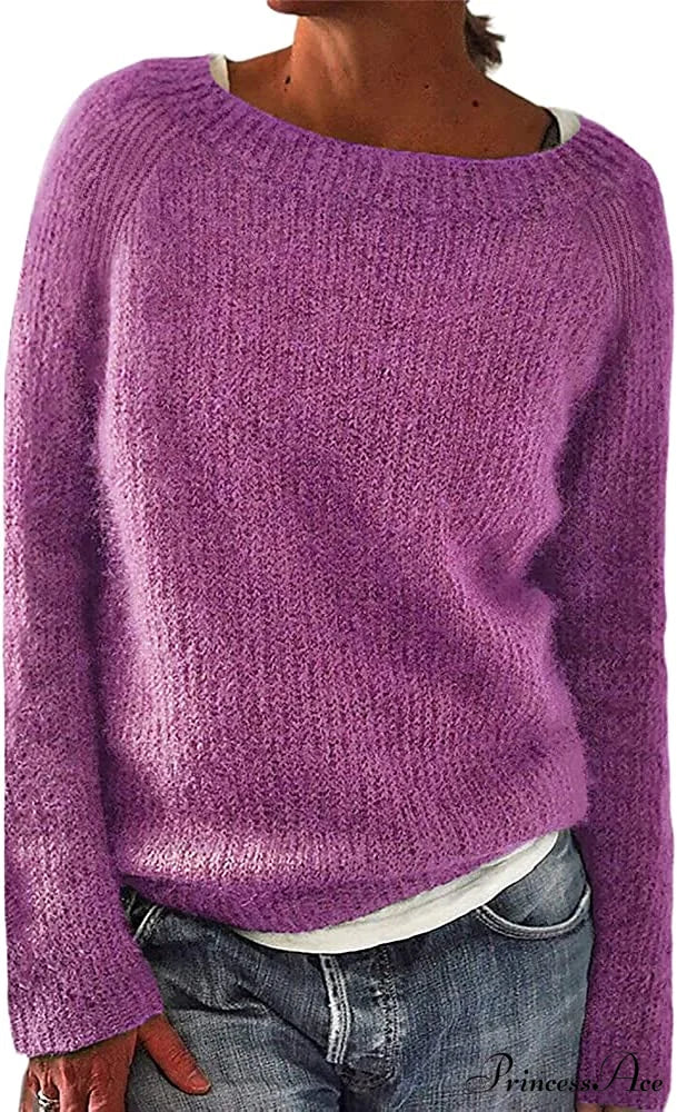 Women Winter Loose Casual Pullover Knit Sweater - Image 11