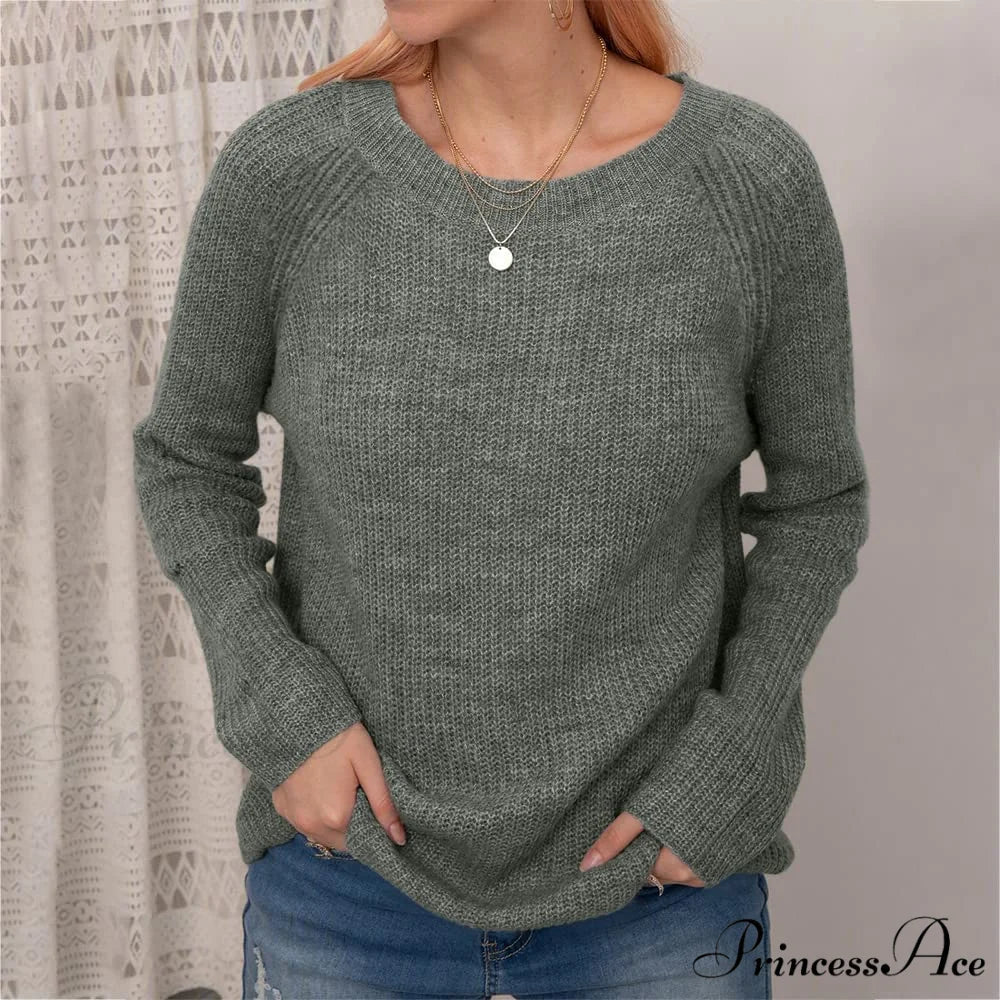 Women Winter Loose Casual Pullover Knit Sweater - Image 5