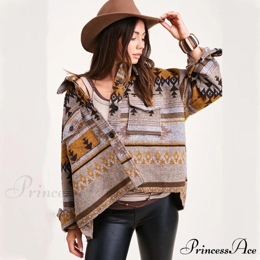 Denim Stitched Wool Coat - Image 12