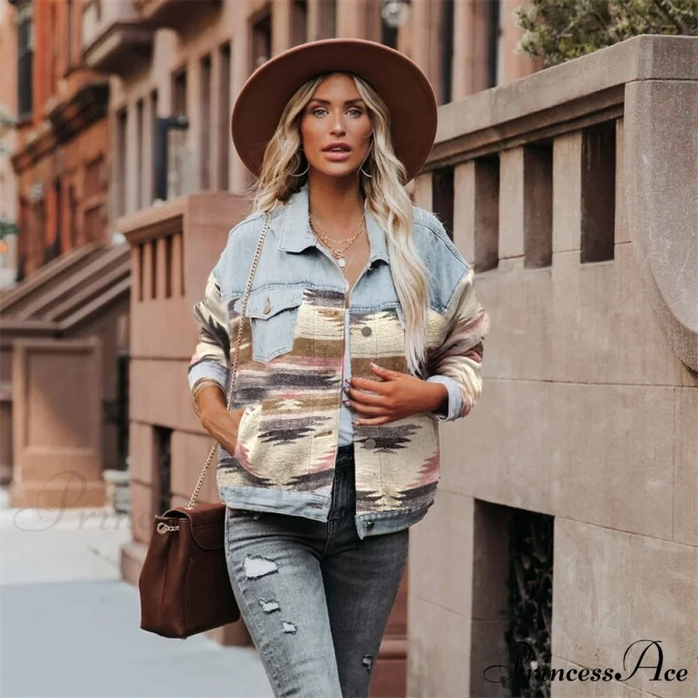 Denim Stitched Wool Coat - Image 14