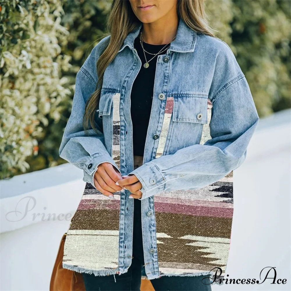 Denim Stitched Wool Coat - Image 20