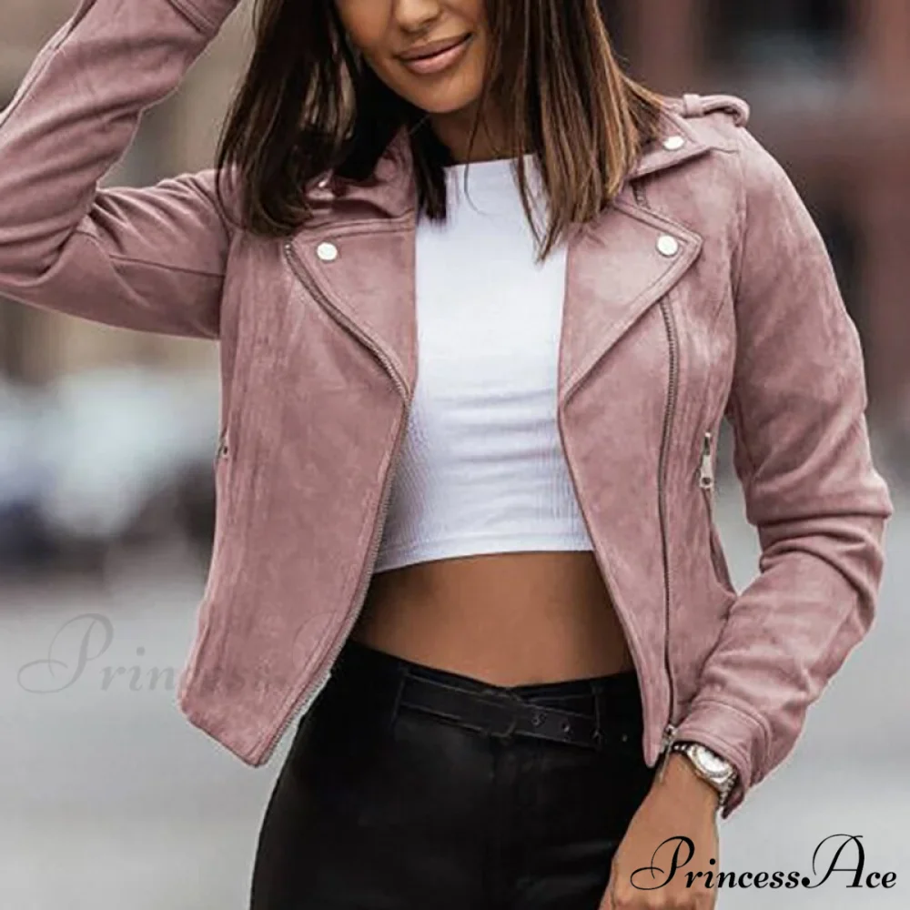 Leather Street Wear Zipper Casual Coats - Image 5