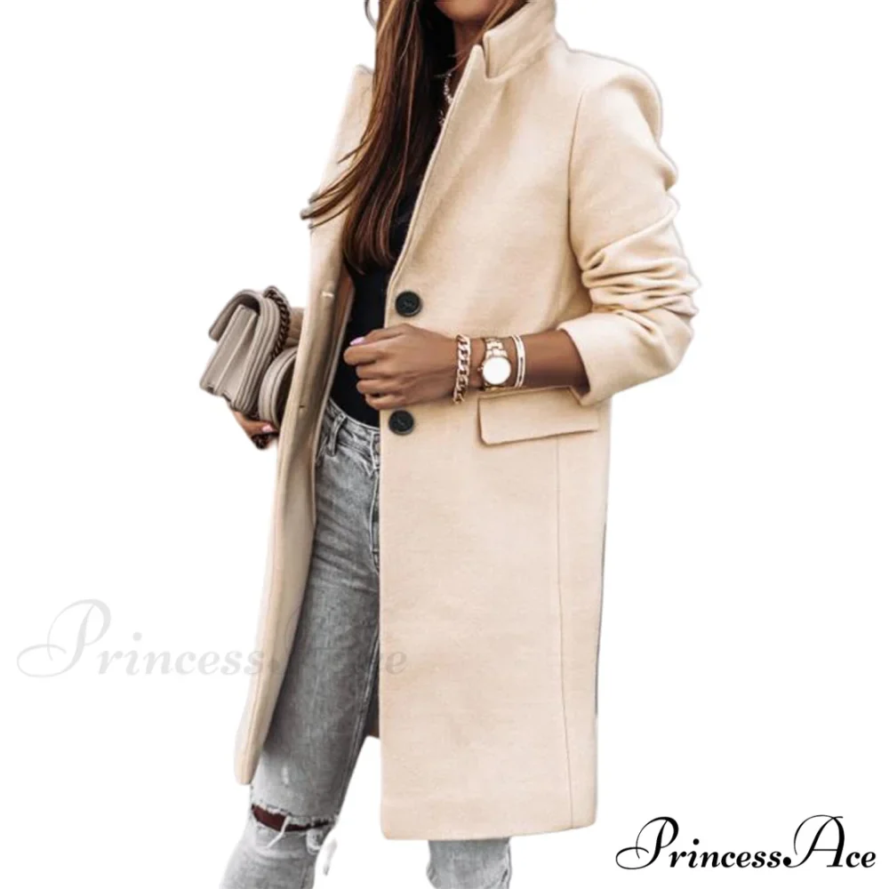 Casual Woolen long Overcoat - Image 11