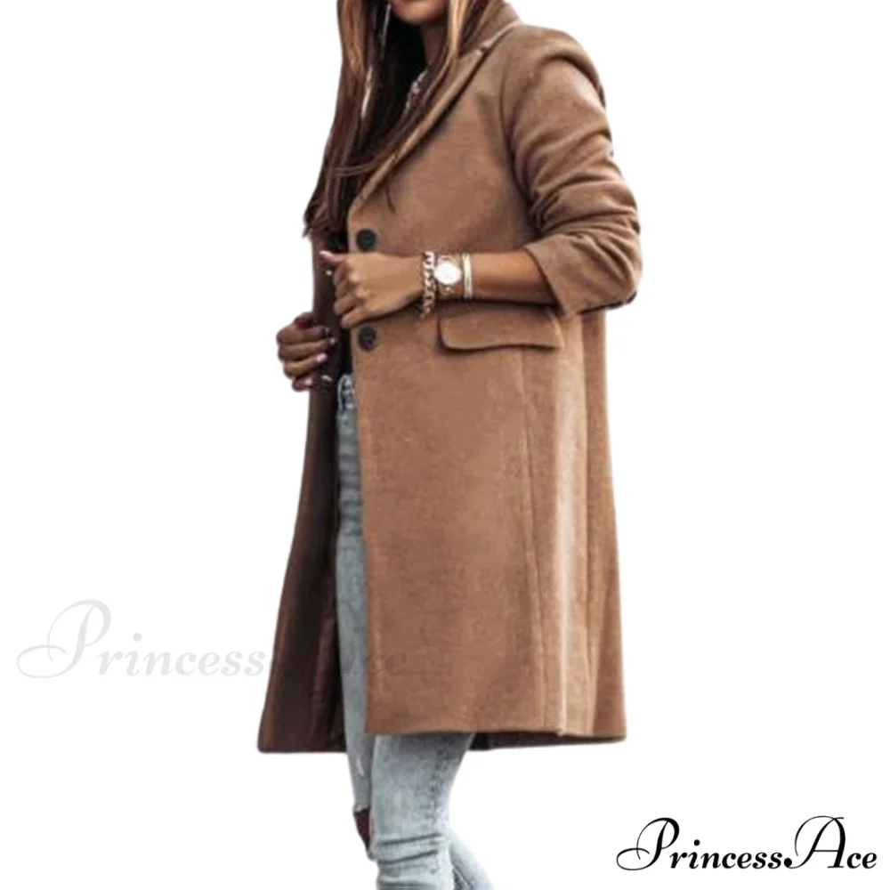 Casual Woolen long Overcoat - Image 12
