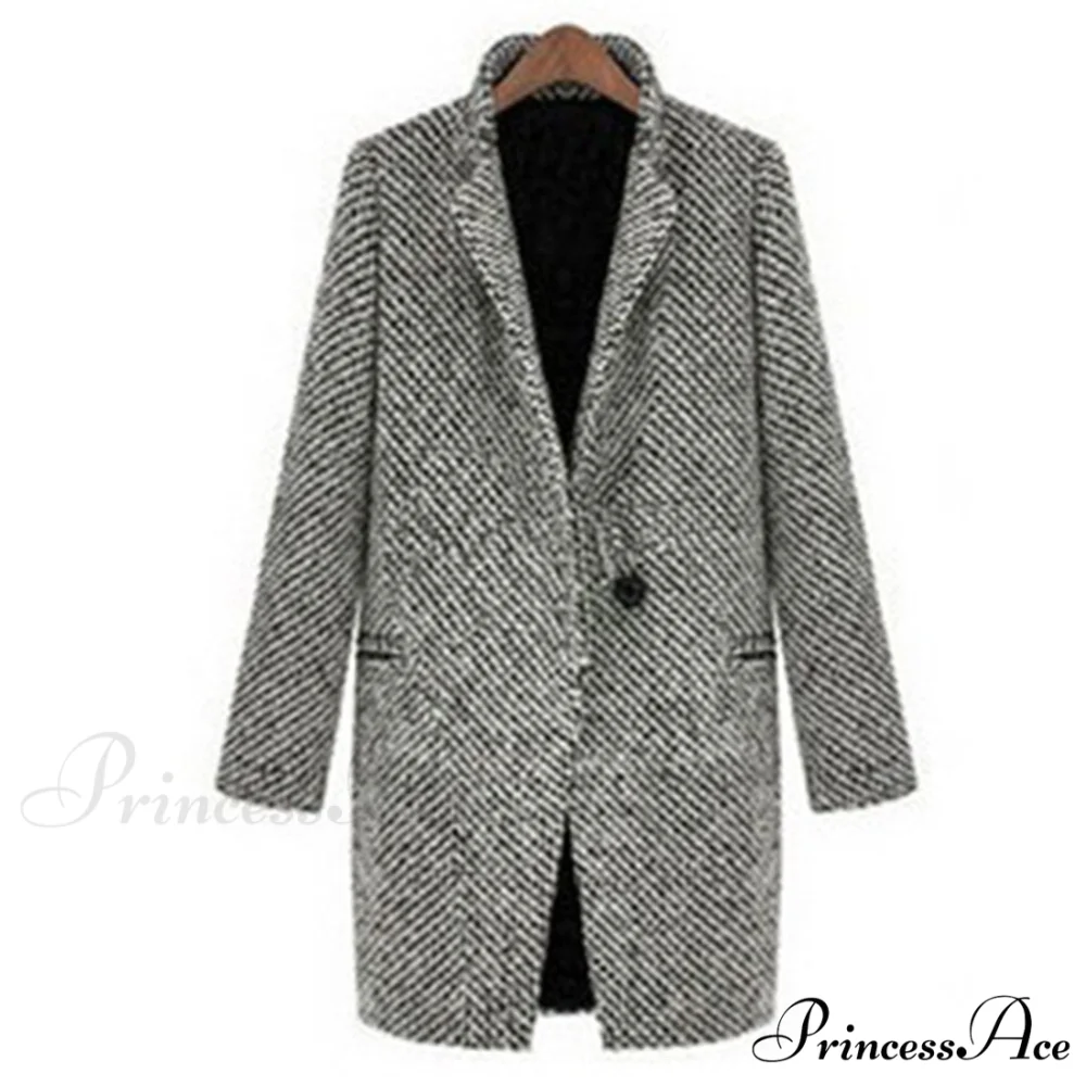 Casual Woolen long Overcoat - Image 4