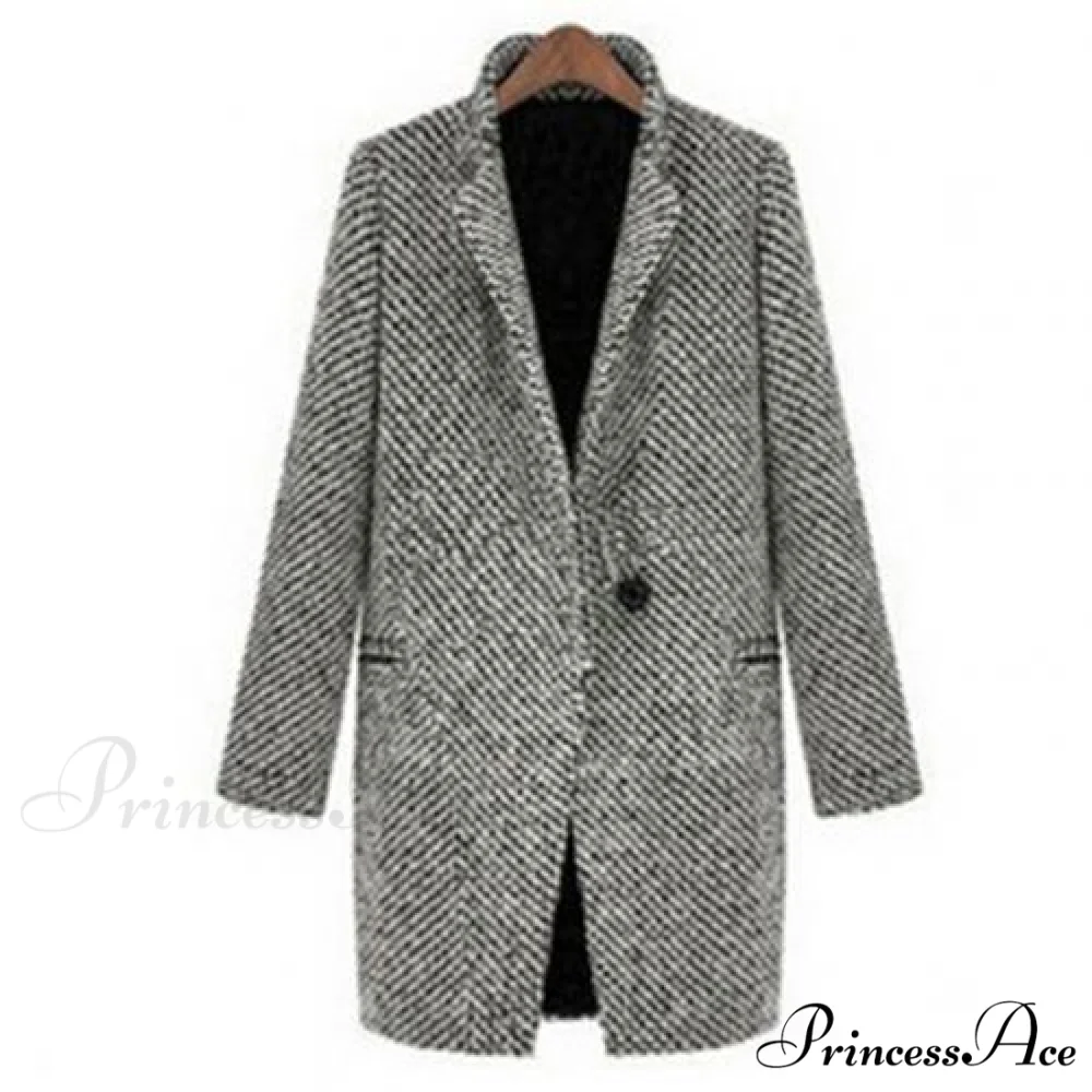 Casual Woolen long Overcoat - Image 5