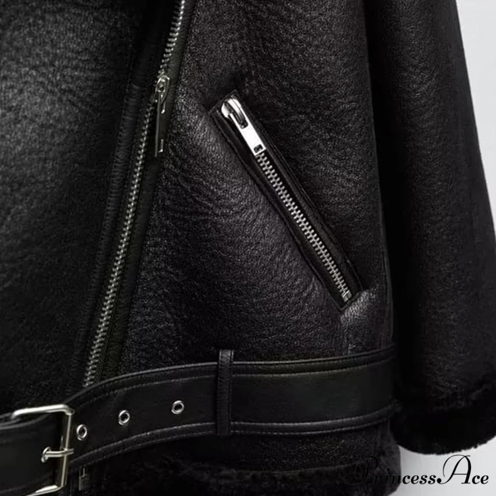 New Faux Leather Double Sided Coat - Image 4