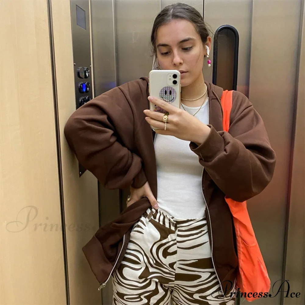 Solid Color Simple Zip-Up Coats - Image 5