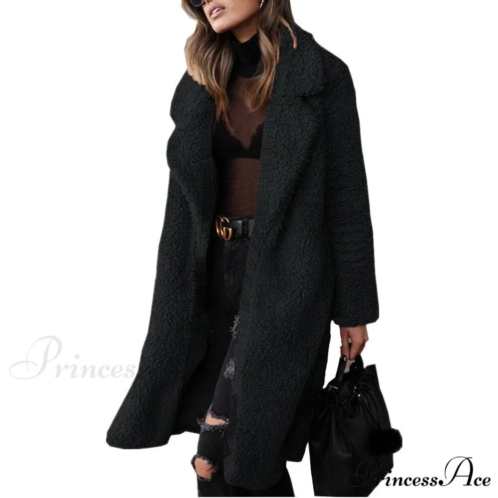 Multi-color Faux Fur Long Coat - Image 7