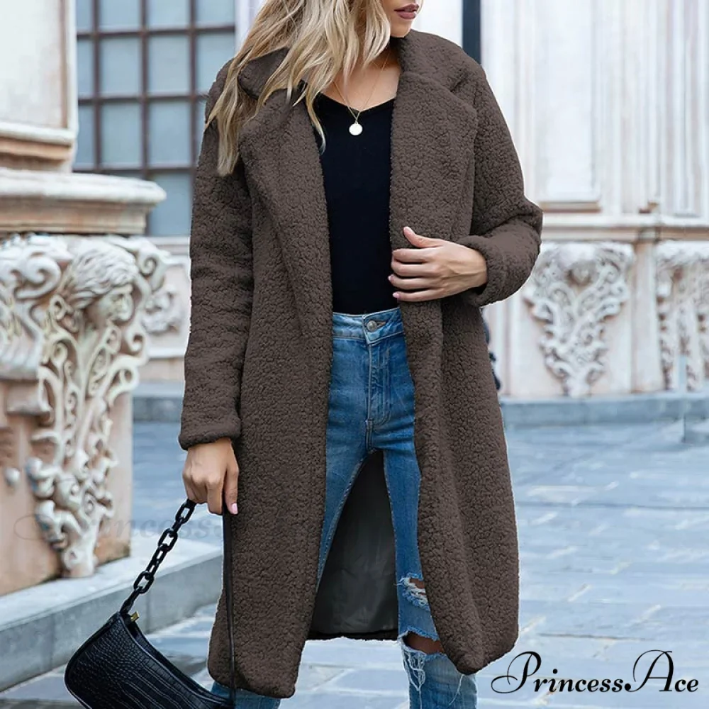Multi-color Faux Fur Long Coat - Image 8