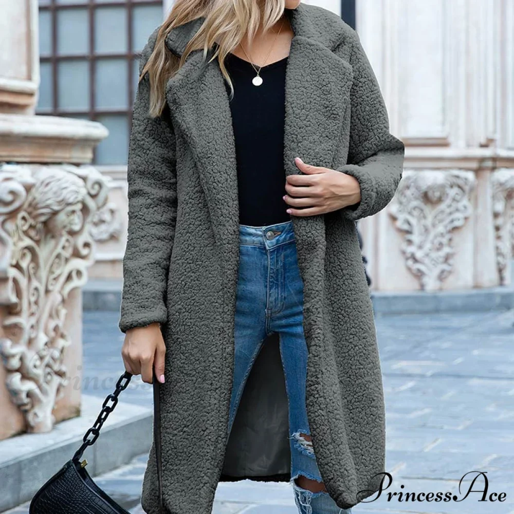 Multi-color Faux Fur Long Coat - Image 9
