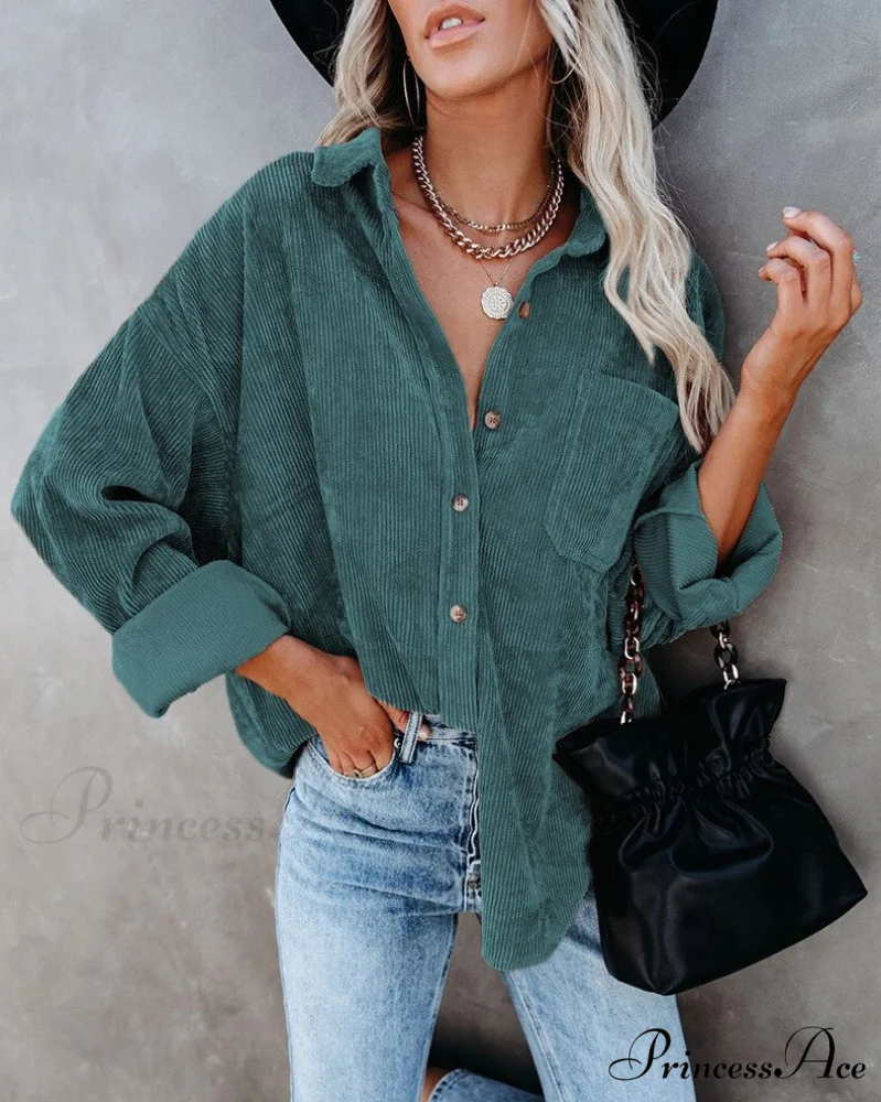Corduroy Tunic Ladies Coats - Image 2