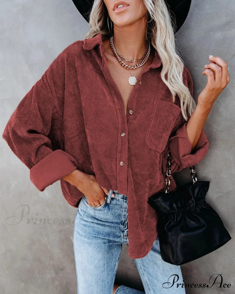 Corduroy Tunic Ladies Coats - Image 4