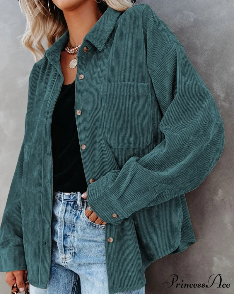 Corduroy Tunic Ladies Coats - Image 6