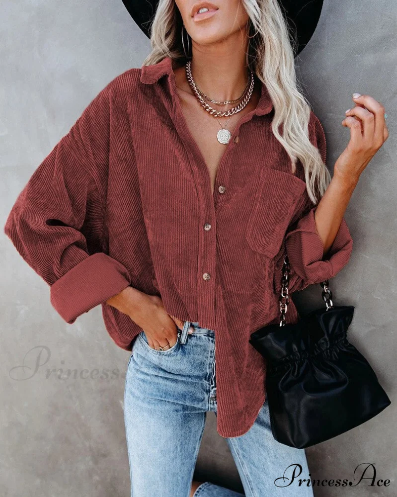 Corduroy Tunic Ladies Coats - Image 7