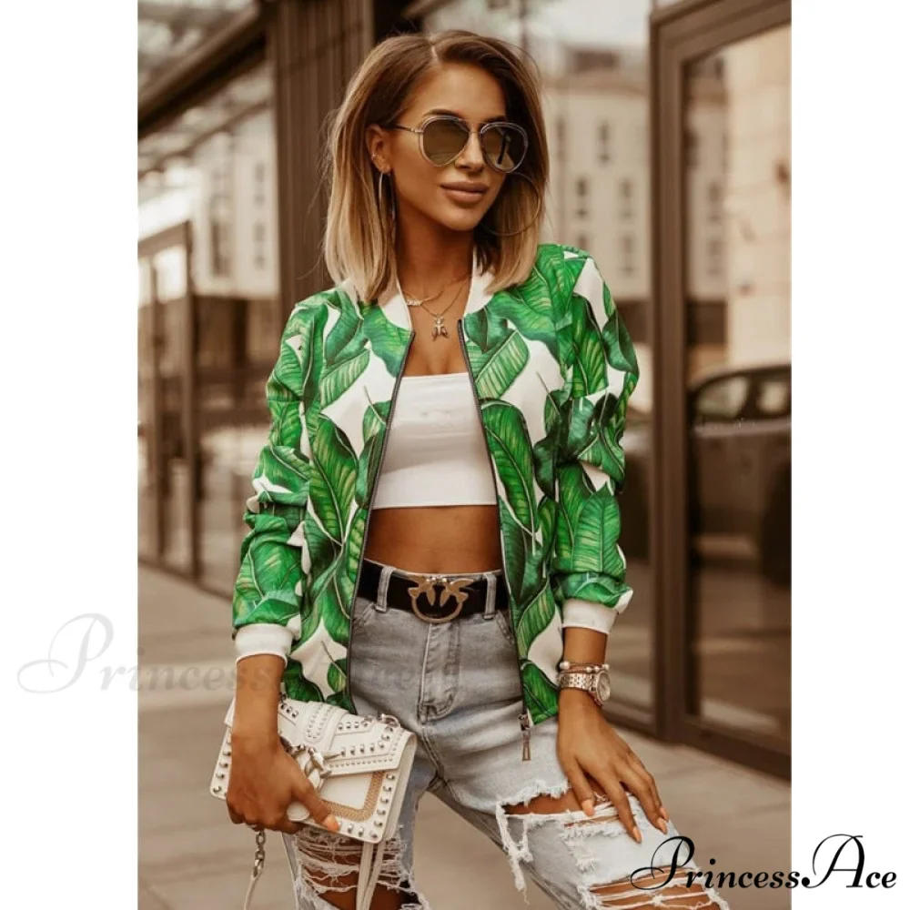 Flower Print Long Sleeve Coats - Image 6
