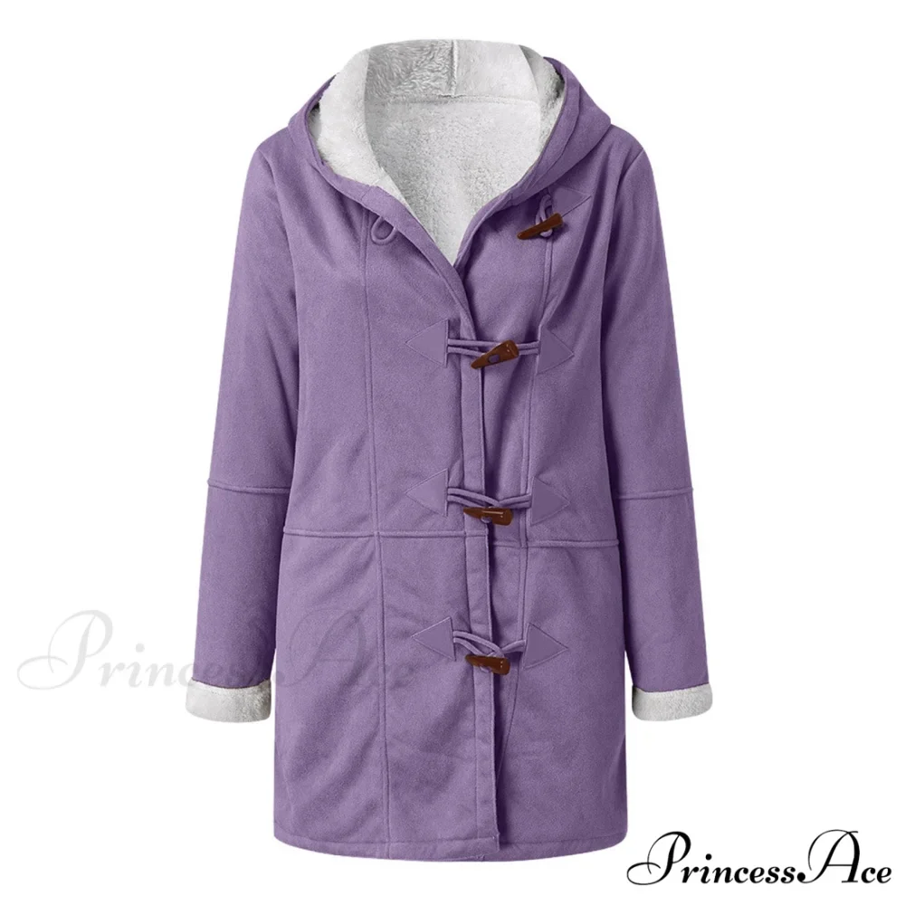 Thicken Fleece Lined Hooded Coat - Image 5