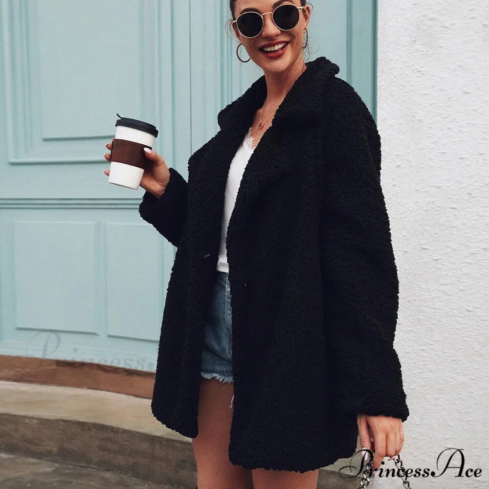 Soft Fur Fashion Plush Coat - Image 3