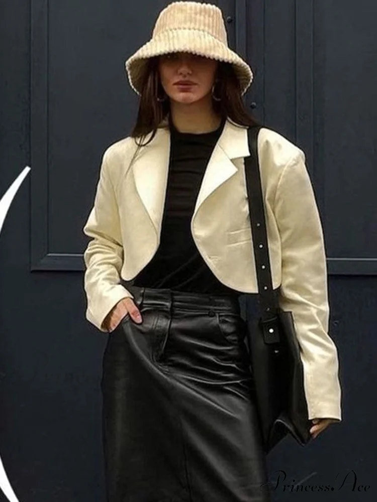 Ladies Slim Cropped Blazer Coat - Image 6