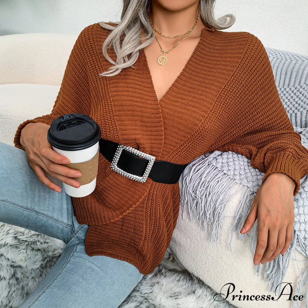 Long Sleeve Solid Color Knitted Cardigan Coat - Image 4
