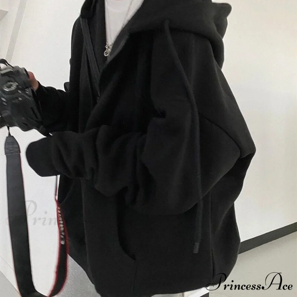 Korean Version Oversized Solid Color Hoodies - Image 4