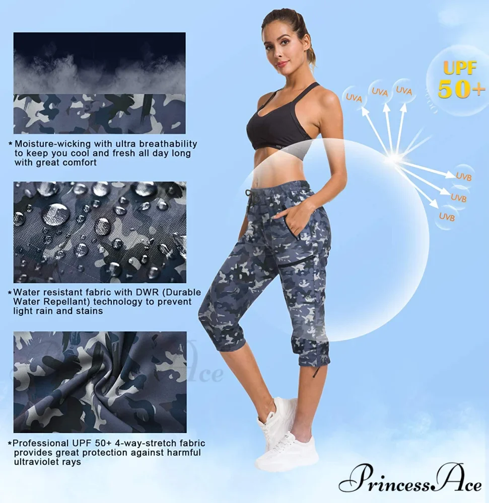 Hiking Capris Pants Outdoor Quick Dry Cargo Cropped Pants - Image 4