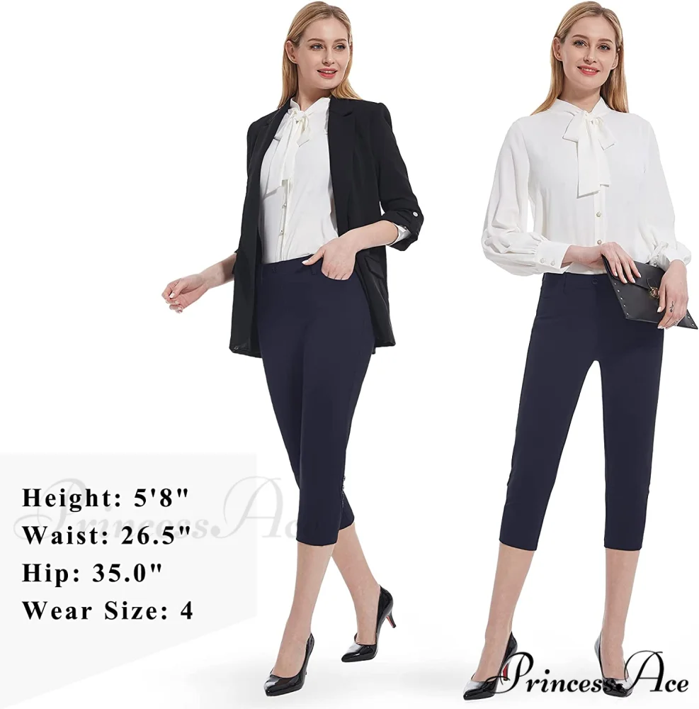 Tapata Capri for Women Crop Dress Pants Business Capris - Image 6