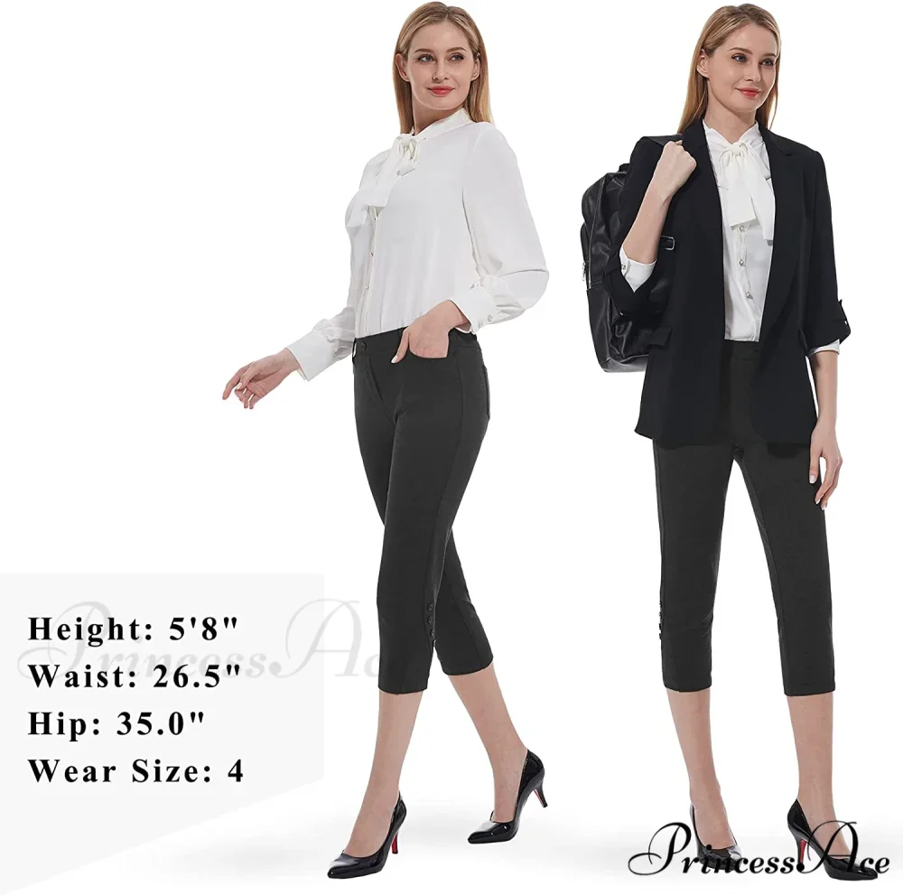 Tapata Capri for Women Crop Dress Pants Business Capris - Image 7