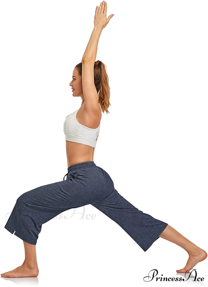 Wide Leg Drawstring Loose Lounge Pajama Capris Sweatpants - Image 20