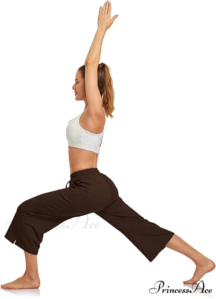 Wide Leg Drawstring Loose Lounge Pajama Capris Sweatpants - Image 21
