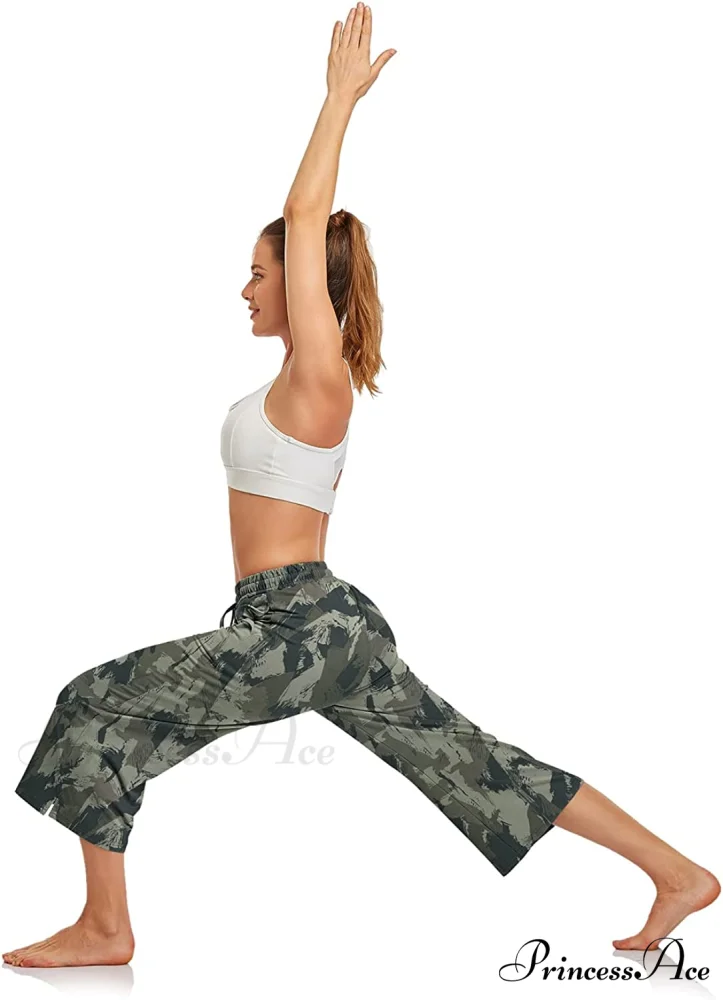 Wide Leg Drawstring Loose Lounge Pajama Capris Sweatpants - Image 22