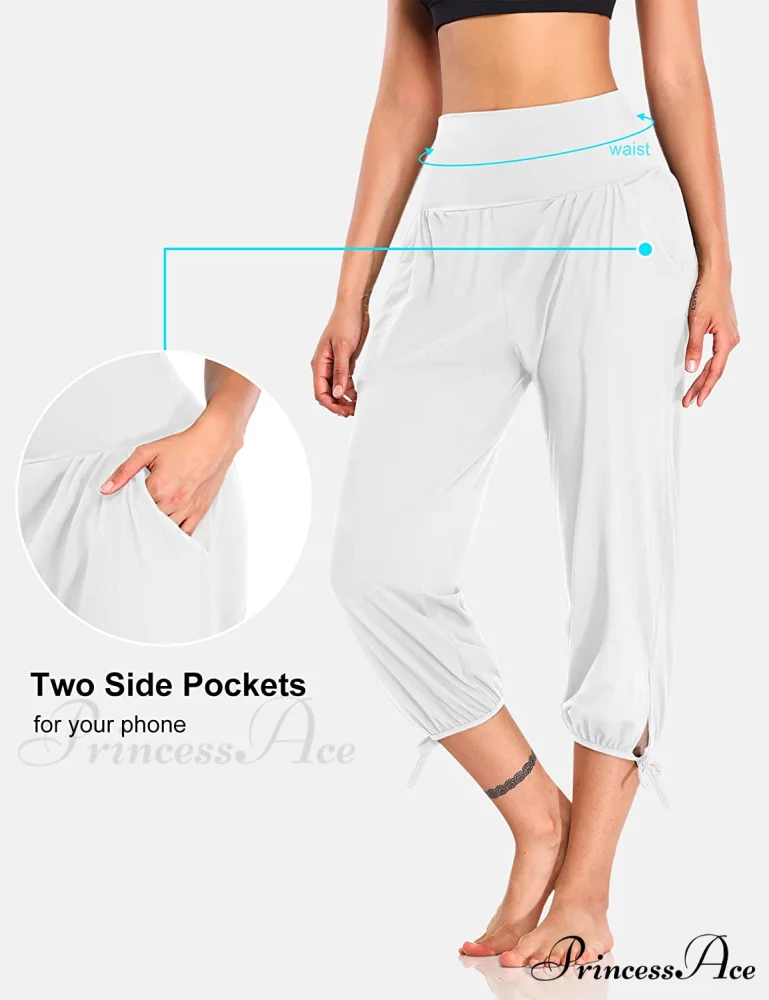 Loose Workout Sweatpants Comfy Lounge Joggers Capri Pants - Image 14