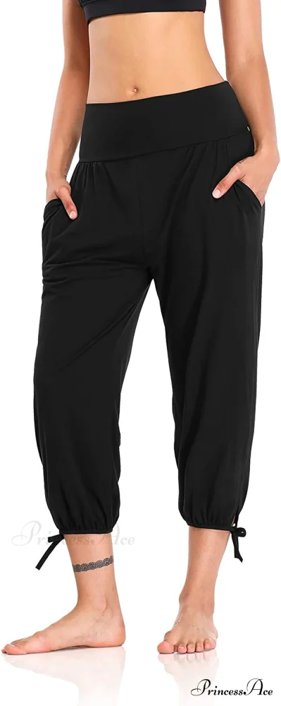 Loose Workout Sweatpants Comfy Lounge Joggers Capri Pants - Image 2