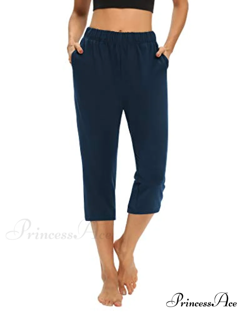 Loose Comfy Yoga Pants Workout Athletic Capri Pants - Image 10
