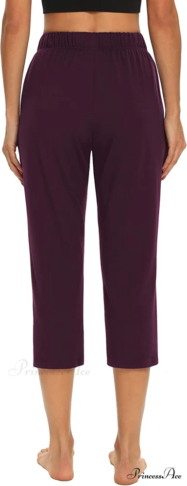 Loose Comfy Yoga Pants Workout Athletic Capri Pants - Image 11