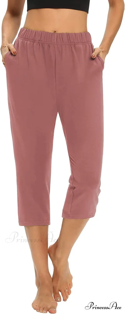 Loose Comfy Yoga Pants Workout Athletic Capri Pants - Image 12