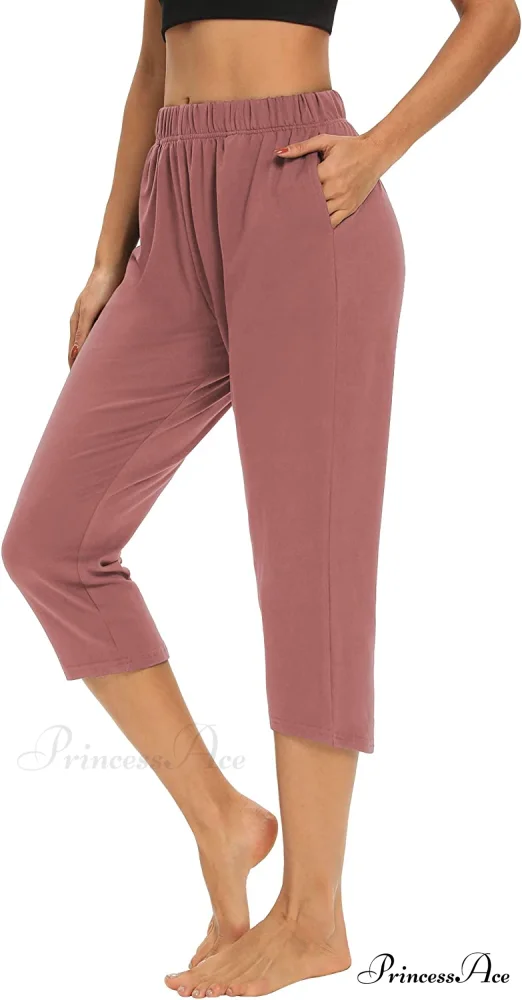 Loose Comfy Yoga Pants Workout Athletic Capri Pants - Image 13