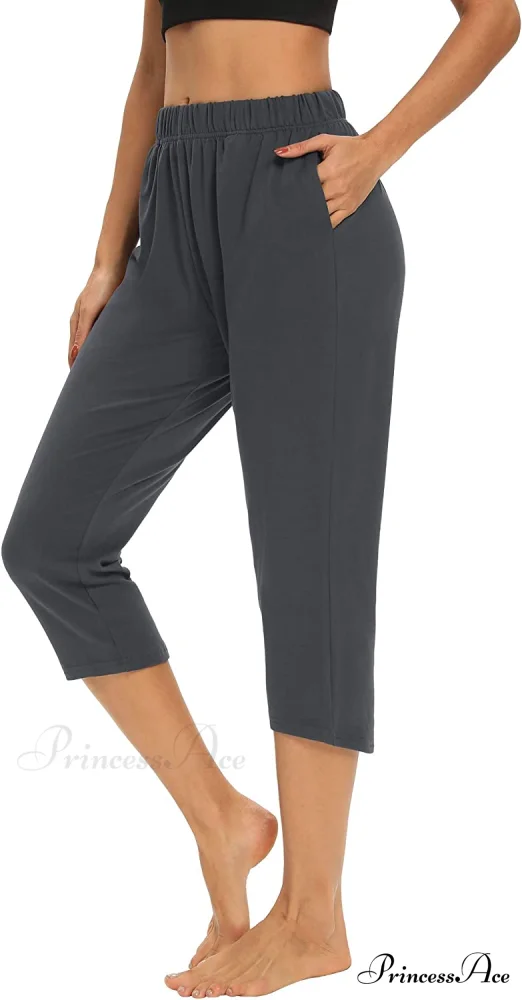 Loose Comfy Yoga Pants Workout Athletic Capri Pants - Image 2