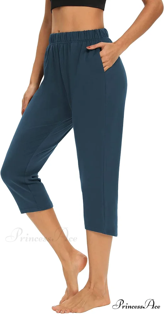 Loose Comfy Yoga Pants Workout Athletic Capri Pants - Image 21