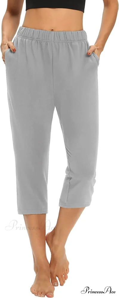 Loose Comfy Yoga Pants Workout Athletic Capri Pants - Image 23