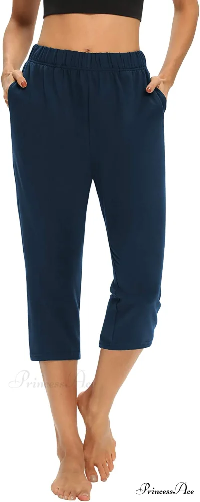 Loose Comfy Yoga Pants Workout Athletic Capri Pants - Image 26