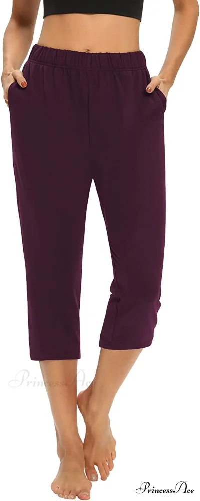 Loose Comfy Yoga Pants Workout Athletic Capri Pants - Image 9