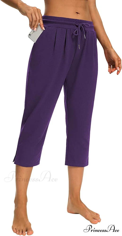 Sarin Mathews Womens Loose Capri Yoga Pants - Image 13